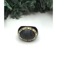 Features: * Stunning ring * Black resin * Oval gem * Clear & Black rhinestones * Item# Z24093 Size: size 7 Condition: Pre-Owned Good Gently Loved...  Thank you for visiting our shop! Black Oval Jewelry For Party, Elegant Black Oval Crystal Ring, Elegant Black Oval Dome Ring, Black Resin, Deco Vintage, Ring Black, Black Rhinestone, Black Rings, Statement Ring