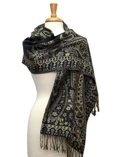 Buy Classic Paisley Pashmina Shawl Scarf - Dark Gray - CR185ZXUDLA and Other Fashion Hats, Caps & Scarves at Shecaps.com, Fast Shipping and More Discount. Shein Crop Tops, Closet Detail, Phoenix Necklace, Tops Shein, Silk Headscarf, Wine Shop, The Heights, فستان سهرة