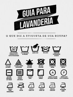 an image of laundry symbols in spanish with the words'guia para lavanderia '