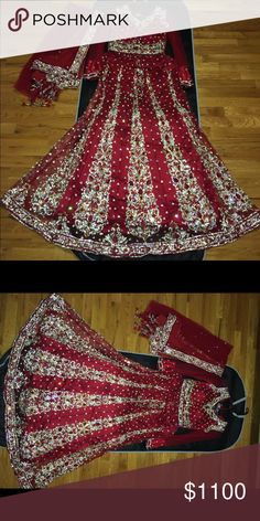 Indian wedding dress Its a red beautiful jeweled Indian 2 piece dress Dresses 2 Piece Dress, Indian Wedding Dress, Shine On, Piece Dress, Lady In Red, Indian Wedding, 2 Piece, Two Piece, Wedding Dress