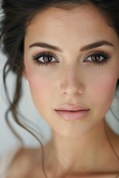 Wedding makeup for brown eyes highlights their natural warmth and depth, making them shine on your special day. Click to see more. Creative Halloween Makeup, Gorgeous Wedding Makeup