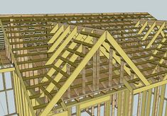 an image of a house being built in the process of construction, with wood framing