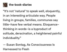 the book - diaries it's not natural to speak well, eloquently