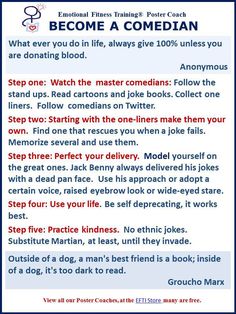 the instructions for how to become a comedy writer