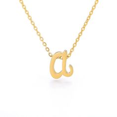 Dainty Initial Necklace | Custom Tiny Cursive Letter Lowercase Necklace | Life Token Old English Letters, Gold Color Ring, Purple Necklace, English Letter, Stylish Necklace, Elegant Necklaces