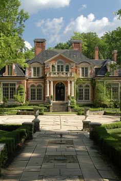 Manor House Modern, Historical House Exterior, Hollywood House Exterior, Old Money Exterior, Regency House Exterior, Brownstone Plans, Britain House, Big Brick House, Big House Exterior