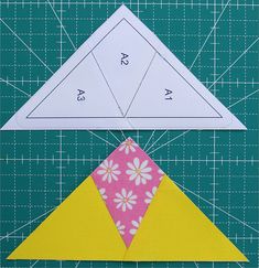 the triangle is cut out and ready to be sewn