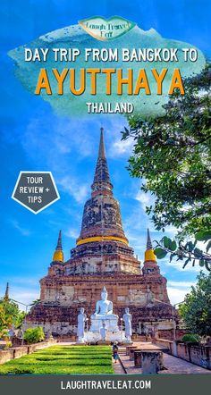 the cover of a travel guide to ayothaya in thailand with an image of a