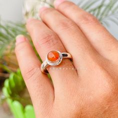 MATERIALS & DIMENSIONS Beautiful Orange Carnelian Ring, 925 Sterling Silver Ring, Womens Rings, Natural Carnelian, Handmade Ring ,Gifts for Her, August Birthstone ✦ Natural Orange Carnelian Ring, sterling silver Ring,  ✦ STERLING SILVER  ✦Stone Size:-6-7mm approx #You can use it your self or gift it to someone. It is an ideal gift which everyone would love to get. #If you want extra-small or extra-large let me know. We will make it specially for you. #Payment is accepted We accept payment throug Silver Carnelian Ring As A Gift, Silver Carnelian Rings For Gift, Silver Rings With Polished Carnelian, Silver Carnelian Rings With Polished Finish, Silver Carnelian Gemstone Rings, Orange Sterling Silver Ring, Sterling Silver Gemstone Ring In Orange, Sterling Silver Orange Gemstone Rings, Carnelian Ring With Polished Finish As Gift