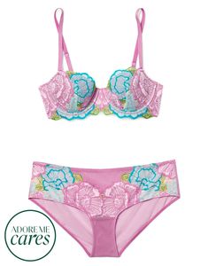 Colete Floral Pink 2 Plus Contour Balconette, 38DDD-46DDD | Adore Me Adore Me Bras, Adore Me Lingerie, Fitted Multicolor Bra With Floral Print, Multicolor Printed Underwire Swimwear, Romantic Nights, Victoria's Secret Summer Floral Print Bra, Chic Bra, Clothes Board, Adore Me