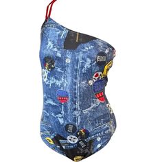 Ab+: Good Condition, Used. Please Check Photos For Detail. Underarm To Underarm: 13 Inch (33cm) Denim Print, Dior Vintage, Vintage Logo, Womens Swim, Christian Dior, Color Blue, Dior, Swimming, One Piece