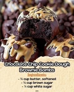 Chocolate Chip Cookie Dough Brownies, Cookie Dough Brownies, Fluff Desserts, Easy Baking Recipes Desserts, Easy Snack Recipes, Tasty Baking, Sweet Snacks Recipes, Baked Dessert Recipes, Delicious Snacks Recipes