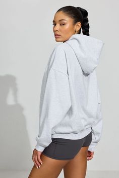 This ultra soft fleece hoodie is perfect for your lazy day mood <3 Features - Ultra soft fleece interior - Ribbed cuffs and hem Size & Fit - Fit: Oversized - Length: Long - Model is wearing size S Materials & Care - Content: 75% cotton, 25% recycled polyester - Care: Machine wash, cold - Imported Comfy Hooded Sweatshirt For Workout, Cozy Hoodie With Ribbed Cuffs For Lounging, Sporty Hoodie With Drawstring Hood For Lounging, Comfy Sweats With Drawstring Hood For Lounging, Oversized Workout Hoodie With Drawstring Hood, Oversized Hoodie With Drawstring Hood For Workouts, Oversized Hoodie With Drawstring For Workout, Comfortable Hoodie With Ribbed Cuffs For Lounging, Athleisure Hoodie With Drawstring For Lounging