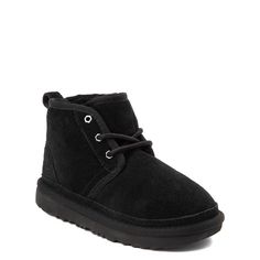 Keep their toes nice and toasty with the unique style and signature comfort of the Neumel II Boot from UGG®! The cozy Neumel II Boots sport soft suede uppers lined with luxurious fleece and Treadlite by UGG™ outsole for lightweight traction Ugg Neumel, Shoe Size Chart Kids, Kid Styles, Black Uggs, Chukka Boot, Kids Uggs, Classic Boots, Big Kid, Shoe Size Chart