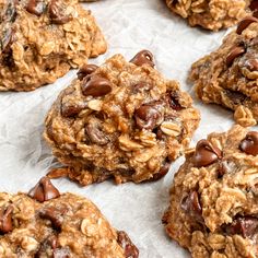 cookies with chocolate chips and oats on top