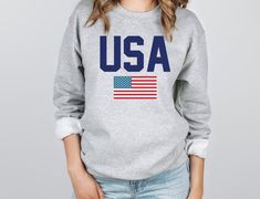 USA Flag T-shirt, USA Shirt, America Shirt, 4th of July Shirt, American Flag Shirt, Camping USA Flag Sweatshirt, Hoodie, July 4th ----------How To Order---------- 1- Please, check all the photos. 2- Choose your t-shirt size 3- Choose your t-shirt color 3- Enter your Text Color In The Personalization Box 4- Click add to cart. You can go back and add more shirts. 5- Click "Proceed to check out". Unfortunately, due to the customization of the shirts we are unable to accept returns or exchanges on m Camping Usa, 4th Of July Shirt, Usa Shirt, American Flag Shirt, Flag Shirt, Flag Tshirt, Usa Flag, July 4th, Text Color