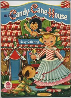 an old children's book with the title candy cane house