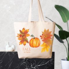 This oversized tote is the perfect carryall for everyday, shopping, and vacationing.  Handles feature quality reinforced stitching.   Size: 20" x 15"; 22" handles; 5" gusset" Weight: 12 oz. Material: 100% Cotton Canvas Color: Natural Care: Spot Clean with Mild Soap and Water Large Capacity Canvas Bag For Fall Travel, Fall Travel Cotton Bag, Fall Cotton Travel Bag, Fall Travel Canvas Tote Bag, Canvas Tote Bag For Fall Shopping, Fall Canvas Tote Bag For Everyday Use, Fall Canvas Tote Bag For Shopping, Fall Season Canvas Tote Bag For Everyday Use, Everyday Use Canvas Tote Bag For Fall