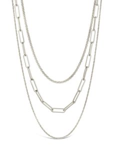 Kori Triple Layered Necklace Necklace Sterling Forever Silver Triple Layer Necklace, Tiny Jewelry, Silver Necklace Simple, Layered Chain Necklace, Layered Chain, Layered Necklaces Silver, Stacked Necklaces, Layered Chains, Necklace Online