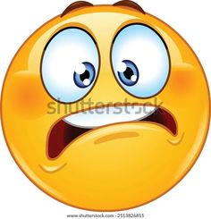 a yellow emoticive face with an angry expression