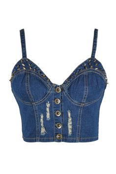 Denim Denim Bralet, Old Jeans Recycle, Denim Bustier, Denim Baby, Cute Clothing Stores, Jeans Models, Denim Ideas, Moda Jeans