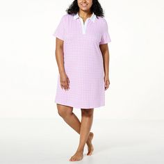 Lacey Chabert French Terry Polo Dress  So summer is a sweltering one, but at least you can beat the heat in a dress that's sweet and stylish. This soft shift features a structured polo-style collar for added prep and polish. Pair it with sneakers or your favorite slide. Spring Gingham, Lacey Chabert, Polo Style, Beat The Heat, Draped Fabric, Polo Dress, Types Of Skirts, Spring Dresses, Color Choices