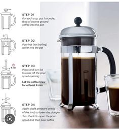 instructions for how to use a french press coffee maker