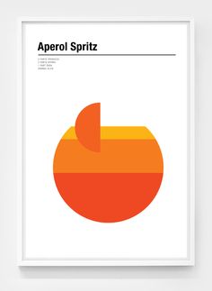 an orange and yellow poster with the words aprrol spritz on it