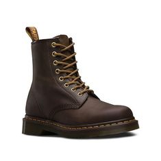 Dr. Martens Men's 1460 Aztec Brown Crazy Horse Leather - 7718593 - Tip Top Shoes Classic Boots With Reinforced Toe For Streetwear, Classic Combat Boots For Fall Streetwear, Classic Combat Boots For Streetwear In Fall, Rugged Work Boots For Fall Streetwear, Rugged Steel Toe Martin Boots For Fall, Plain Toe Boots For Fall Streetwear, Classic Brown Work Boots For Streetwear, Fall Streetwear Boots With Plain Toe, Rugged Combat Boots For Streetwear