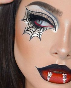 Artistic Makeup Ideas Eyes, Trucco Hallowen, Halloween Eyeshadow Looks, Halloween Makeup Pretty