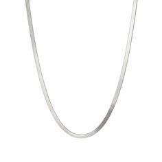 Silver Herringbone Chain for women by Berradas jewelry Sleek White Gold Jewelry Gift, Sleek White Gold Jewelry For Gifts, Elegant Herringbone Necklace With Adjustable Snake Chain, Silver Classic Snake Chain Necklace, Silver Snake Chain Necklace With Delicate Chain For Everyday, Classic Silver Snake Chain Necklace For Everyday, Elegant Silver Snake Chain Necklace With Adjustable Chain, Modern Snake Chain Necklace For Formal Occasions, Modern White Gold Snake Chain Necklace