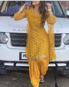 Haldi Patiala Suit, Yellow Punjabi Suit For Haldi, Punjabi Culture Dresses, Yellow Unstitched Suit With Dori Work, Straight Kurta, Semi-stitched Lawn Suit With Dori Work, Yellow Unstitched Suit With Dori Work, Punjabi Patiala Suit Design, Yellow Suits Punjabi, Yellow Patiala Suit