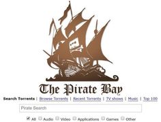 the pirate bay logo is shown in this screenshot from an internet browser, which displays information about its location