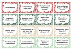 six christmas cards with different sayings on them