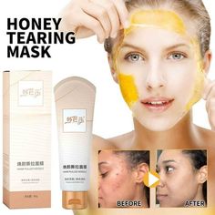 Tear Off Mask Removes Blackhead Cutin Clean Skin Moisturizing Men And Women Features: Reduce wrinkles and delay aging, replenish skin and tighten skin. Tear facial mask contains plant extract, honey extract and other ingredients to help refine pores and improve dry and rough skin. Tearing facial mask can quickly penetrate into pores, enter into hair follicles, effectively soften pore cutin and dredge pore channels. Product efficacy: The cream is soft and smooth, covering the skin application, he Black Head Remover Mask, Pore Mask, Blackhead Mask, Advanced Skin Care, Skin Care Benefits, Skin Collagen, Tear Off, Brighten Skin Tone, Peel Off Mask