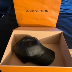 Beautiful Lv Embossed Cap, From A Pet And Smoke Free House Designer Black Baseball Cap With Curved Brim, Designer Black Baseball Cap, Louis Vuitton Cap, Louis Vuitton Accessories, Home Free, Authentic Louis Vuitton, Accessories Hats, Mens Accessories, Louis Vuitton