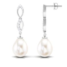 Product Details Embrace the infinite possibilities of love with these exquisite white freshwater pearls and Diamond infinity drop earrings. Adorned with a graceful infinity symbol, these earrings shimmer with the radiant brilliance of 9X12 MM pearl drops and sparkling Diamond encrusted over the infinity symbol, creating a dazzling display that will surely get attention. Together, these two precious gems create a truly breathtaking piece of jewelry that is perfect for any occasion. Product Information SKU SHP-EARRINGS082210227 Weight 1.60 gm (Approximate) FRESHWATER PEARL INFORMATION No.of Stones 2 Pieces Total Weight 12.00 Carat (Approximate) Dimension(approx) Drops-9X12 mm-2 Pcs Color White Cut Brilliant Shape Drops Setting Type Other-Setting-Type Quality Grade AAA DIAMOND INFORMATION No. Classic Infinity Jewelry For Formal Occasions, Elegant Diamond Pearl Earrings, Elegant Pearl Earrings With Diamond Accents For Anniversary, Elegant Infinity Earrings For Anniversary, Elegant Infinity Earrings For Formal Occasions, Elegant Diamond Pearl Earrings With Elegant Design, Elegant Pearl Earrings With Diamond, Elegant Pearl And Diamond Earrings, Elegant Pear-shaped Pearl Earrings With Diamond Accents