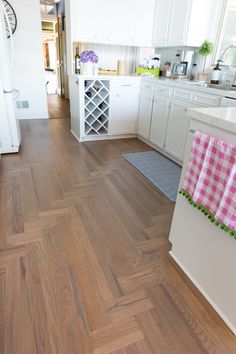 the kitchen is clean and ready to be used as a dining room or family room