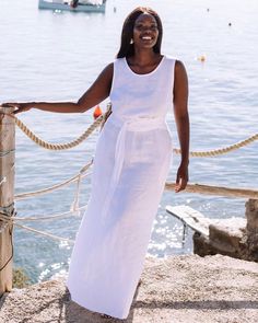 White Linen Dress BORACAY Linen Maxi Dress Linen Wedding - Etsy White Maxi Dress With Tie Waist, Maxi Dress Linen, Maxi Linen Dress, Linen Wedding Dress, Linen Wedding, White Linen Dress, Wedding Dress Boho, Wrinkled Clothes, Long Linen Dress