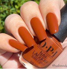 30 Nails, Opal Nails, Orange Nail Designs, Fall Nail Polish, Orange Nail Polish, Orange Nail, Fall Orange, Fall Gel Nails