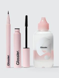 Glossier Pro Tip Liquid Eyeliner Launch Glossier Makeup Kit, Lash Slick, Tattoos For Women On Thigh, Glossier Products, Glossier Skincare, Makeup Glossier, Mascara Remover, Gentle Makeup, Stretch Concealer