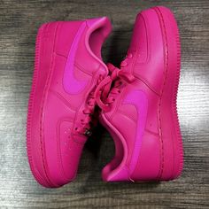 Brand New Nike Air Force 1 '07 Low “Fireberry” Size Us 7w // 5.5m 100% Authentic Guaranteed Pink High-top Nike Air Force 1 With Cushioned Footbed, Nike Air Force 1 High-top Pink With Cushioned Footbed, Nike Air Force 1 Purple With Round Toe, Nike Air Force 1 Purple Low-top, Huraches Nike, Shoes Nike Air Force, Nike Air Max Excee, New Nike Air Force, Nike High Tops