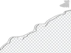 a white paper cutout with the shape of a mountain