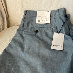 100% Cotton Light Blue Men’s Shorts. 9” Inseam, 38 Waist. Slim Through Hip And Thigh, Hits Above The Knee. Light And Linen-Like, These Are Great For Summer! Ships From A Smoke- And Pet-Free Home. Please Feel Free To Make A Reasonable Offer Or Bundle With A Book From My Closet For The Best Price! Blue Bottoms With 5-inch Inseam For Spring, Business Casual Denim Blue Cotton Pants, Casual Unstructured Bottoms With Welt Pockets, Denim Blue Workwear Bottoms With Straight Hem, Denim Blue Straight Hem Bottoms For Work, Workwear Denim Blue Bottoms With Straight Hem, Denim Blue Straight Hem Bottoms For Summer, Denim Blue Cotton Pants With Short Length, Short Length Denim Blue Cotton Pants