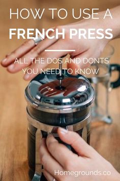 someone is using a french press to make something interesting and fun for the whole family