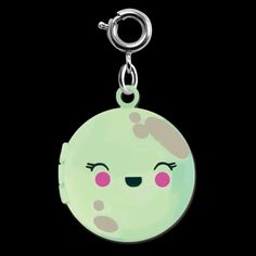 This glow-in-the-dark Moon Locket charm is out of this world adorable! Add this charm to any CHARM IT! bracelet or necklace and customize her collection! features & materials Holds 0.5" Photos, Opens & Closes, Glows in the Dark Base Metal WARNING: Choking Hazard - Small parts. Not for children under 3 years. Cute Round Charms Jewelry, Cute Jewelry With Removable Charms For Friendship, Green Charms Jewelry For Friendship, Friendship Green Jewelry With Charms, Playful Green Round Jewelry, Kawaii Round Jewelry For Gift, Kawaii Round Jewelry Gift, Round Kawaii Jewelry Gift, Fun Green Round Jewelry