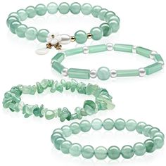 PRICES MAY VARY. Natural Green Aventurine Material: green aventurine is associated with abundance, luck, and growth,aventurine is believed to promote emotional balance and harmony, these stones are often applied in meditation, healing practices, and chakra balancing, wearing them can improve luck and wealth Jade Beaded Bracelets for Women: 4 bead gemstone bracelets showcase a particular style, giving you the flexibility to pair each one with different outfits or wearing occasions; From simple ye Green Aventurine Bracelet, Aventurine Bracelet, Healing Practices, Spiritual Bracelets, Green Beaded Bracelets, Ways To Show Love, Bracelets Set, Chakra Balancing, Natural Stone Bracelets