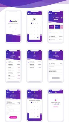 the purple and white website design is displayed in several different styles, including one for each user