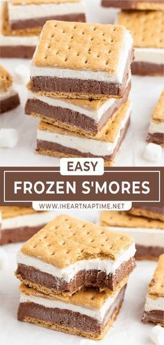 easy frozen s'mores recipe with graham crackers