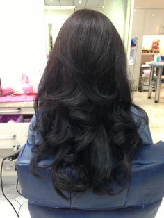 Black Hair Volume, Blow Outfit Hair Black, Black Hair Blowout, Yoshino Somei, Blowdry Styles, Blow Dry Hair, Hair Icon